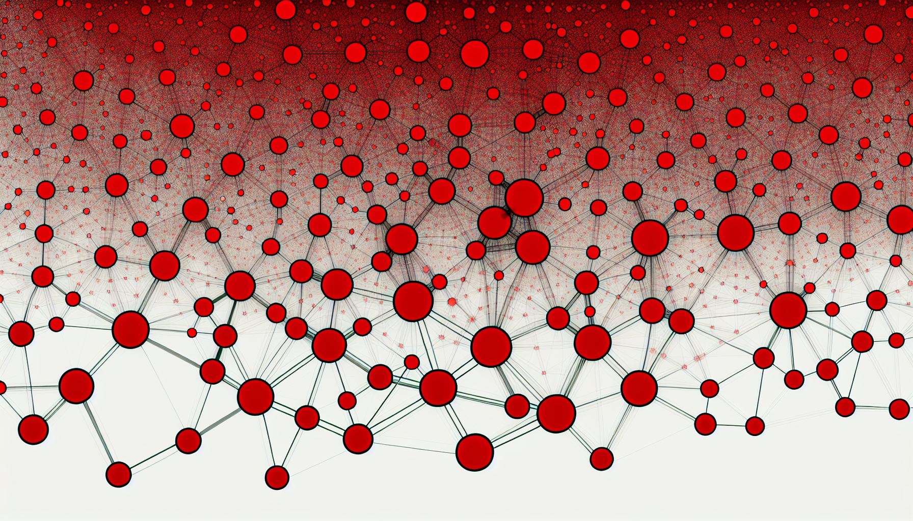 A congested network visualization representing blockchain congestion