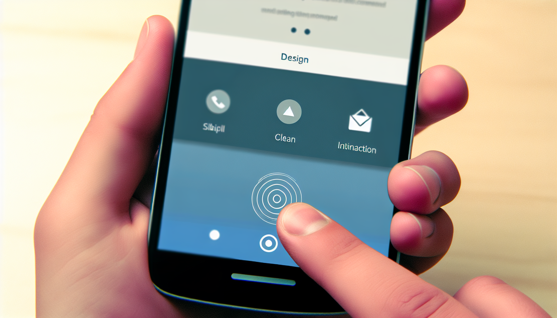 A sleek and minimalistic Android app interface showcasing micro-interactions