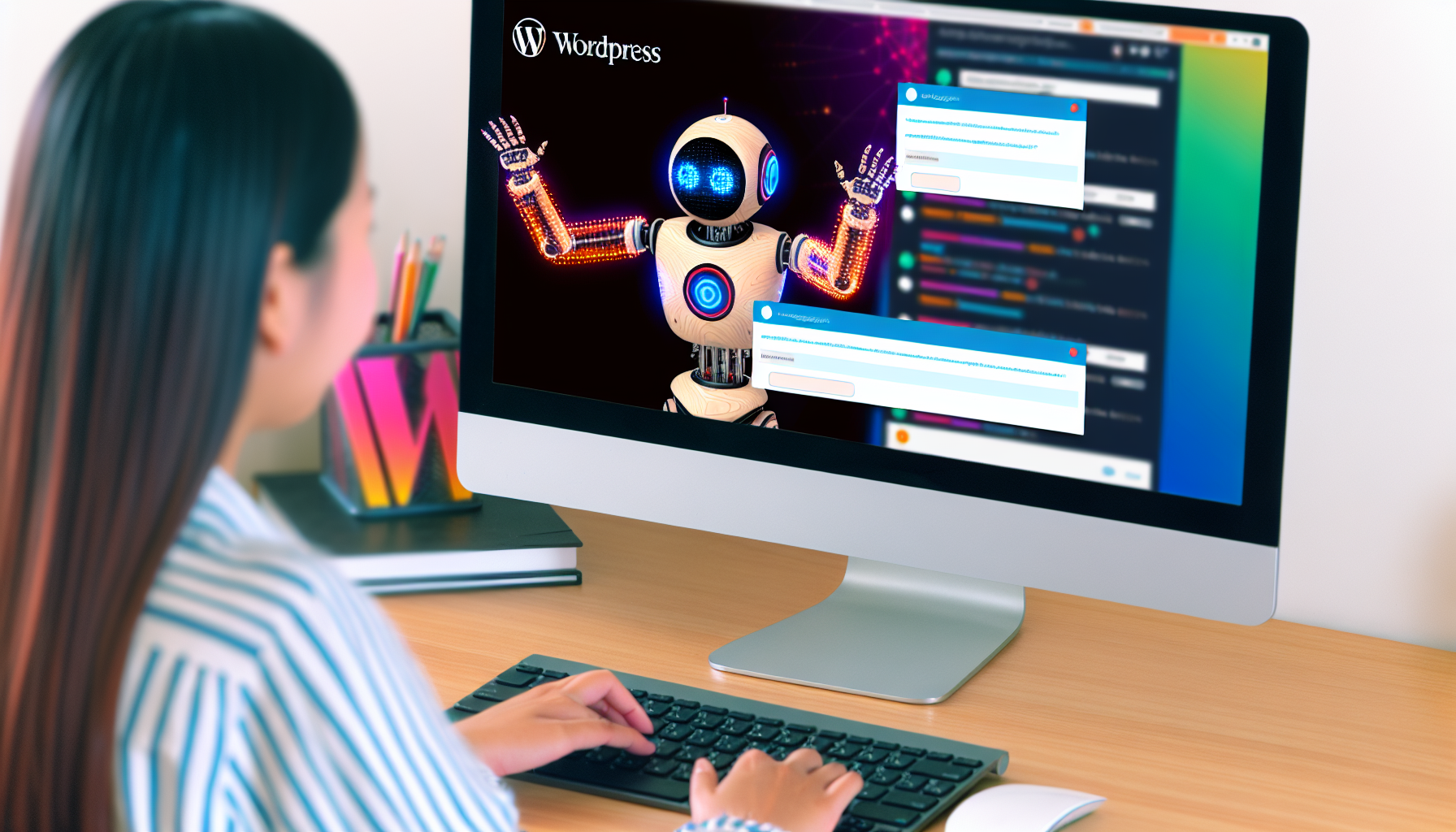 An AI chatbot interacting with a user on a WordPress site