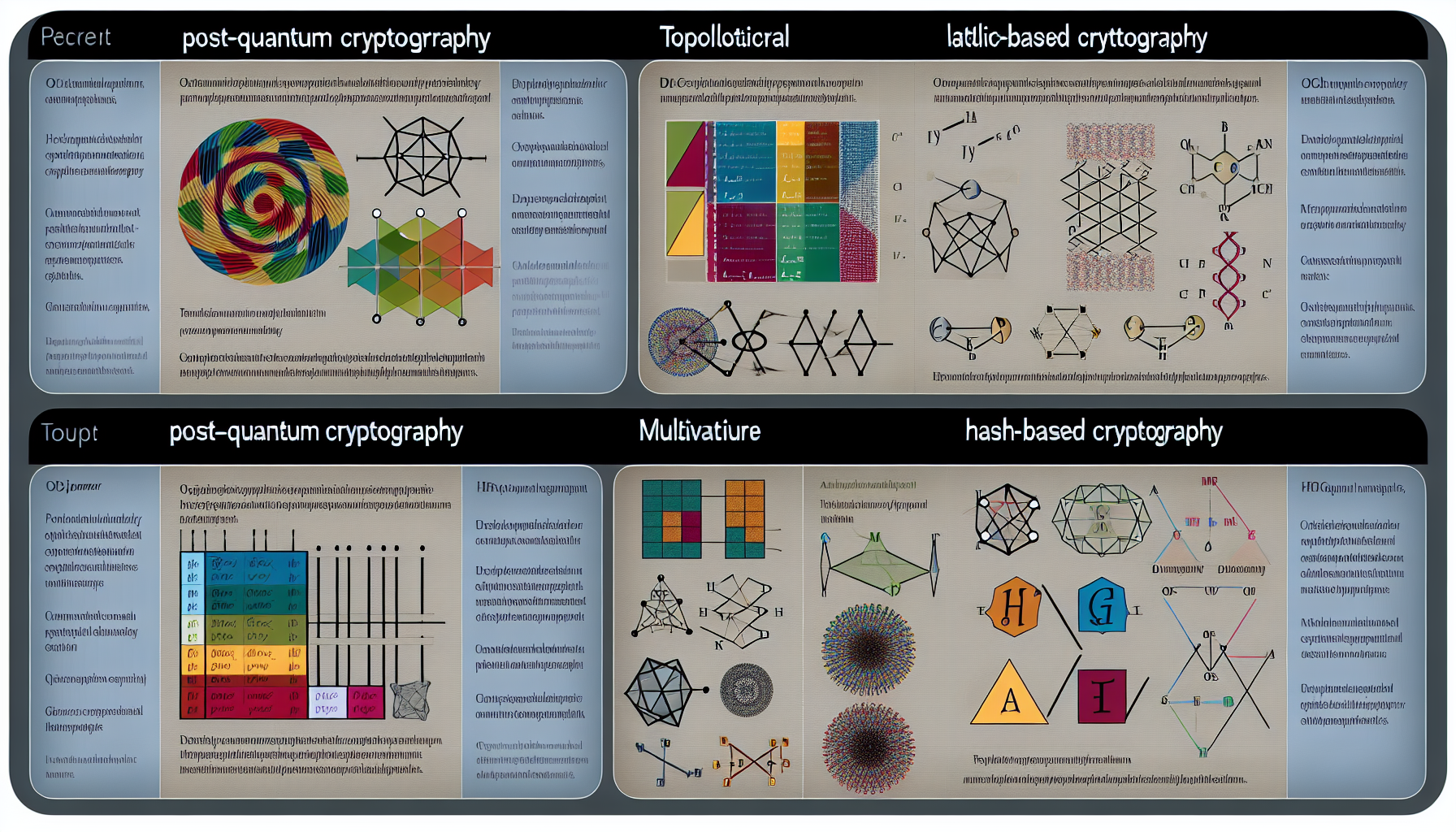 A diagram showcasing the different types of post-quantum cryptography algorithms