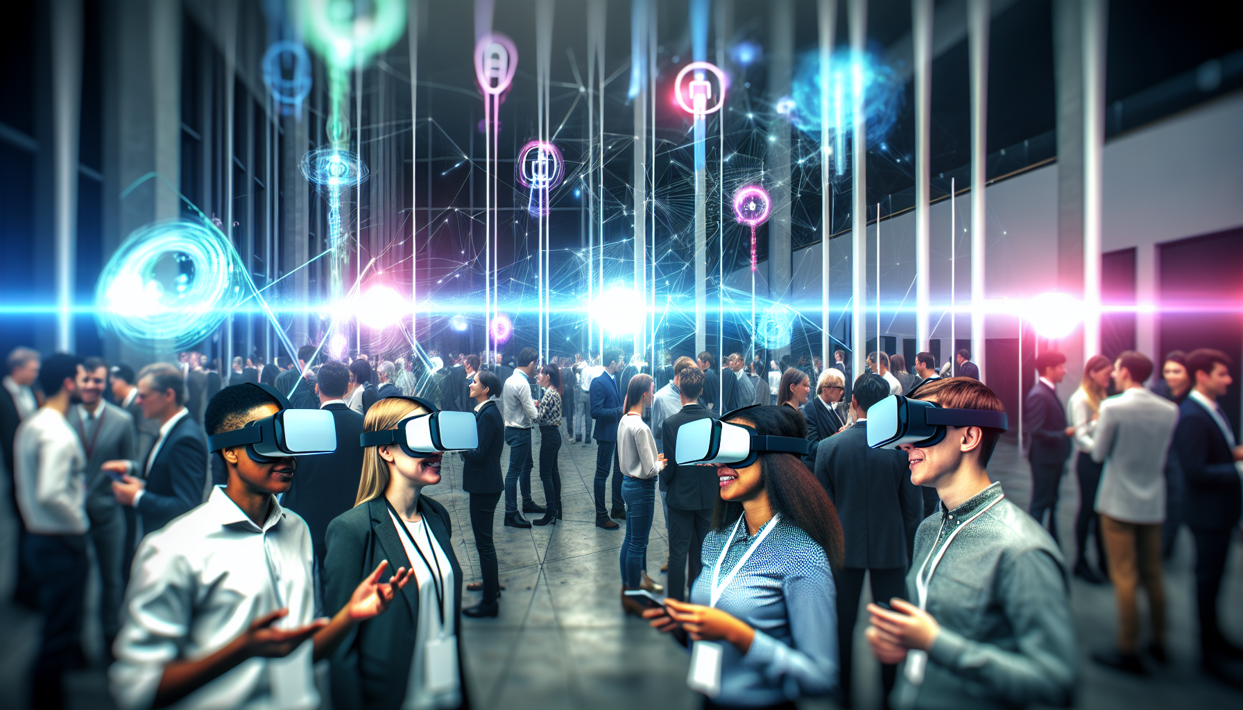 A forward-looking networking event with virtual reality elements