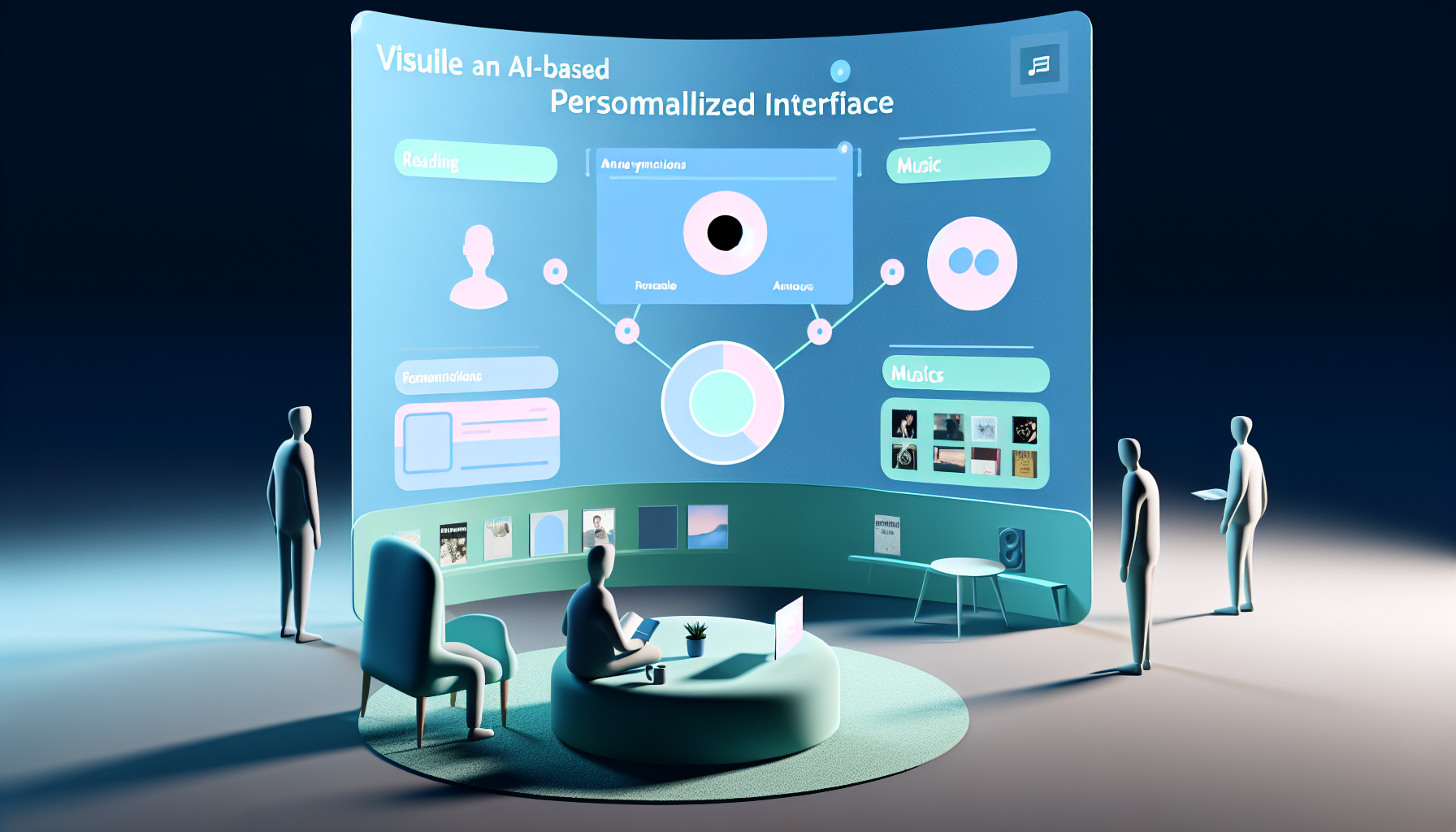 Personalized Material You interface adapting to user preferences
