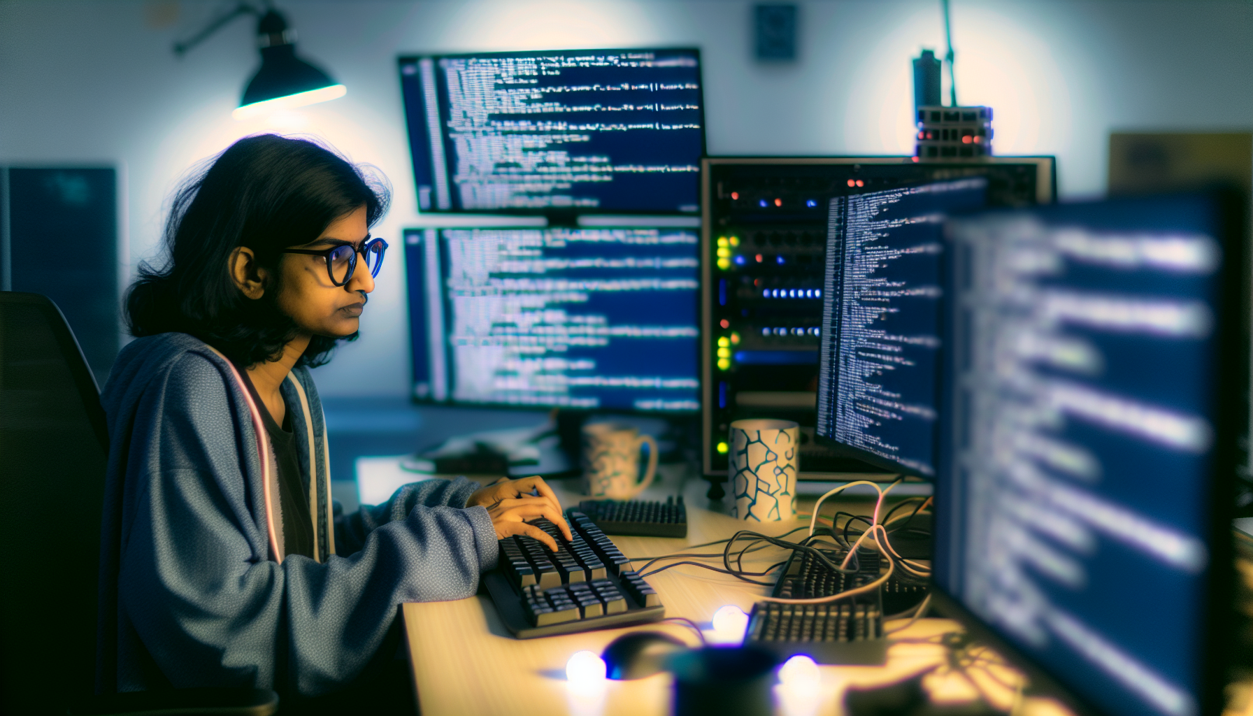 A developer working on Python automation scripts