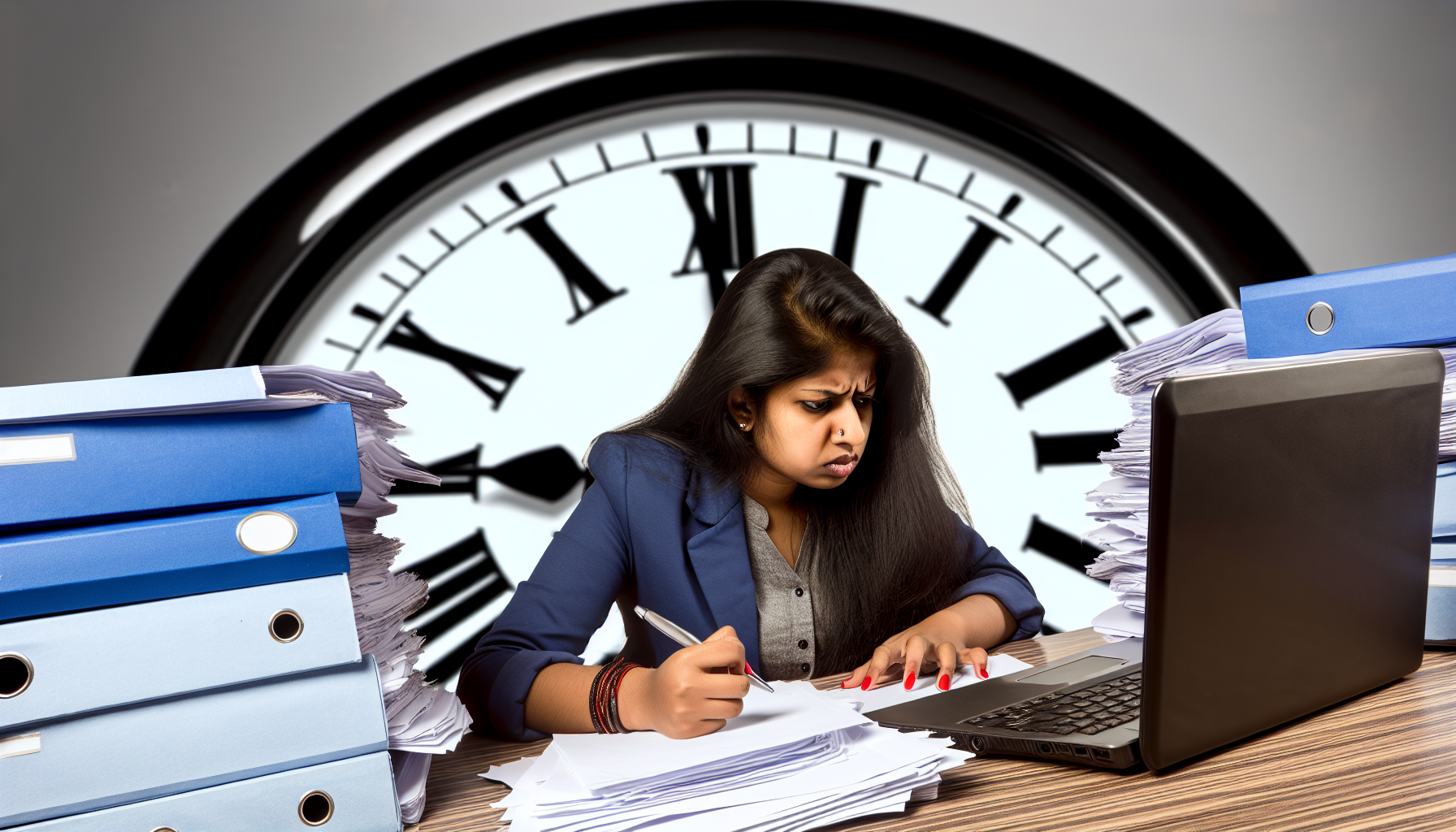 A journalist researching and writing against a ticking clock, symbolizing the pressure of statutes of limitations