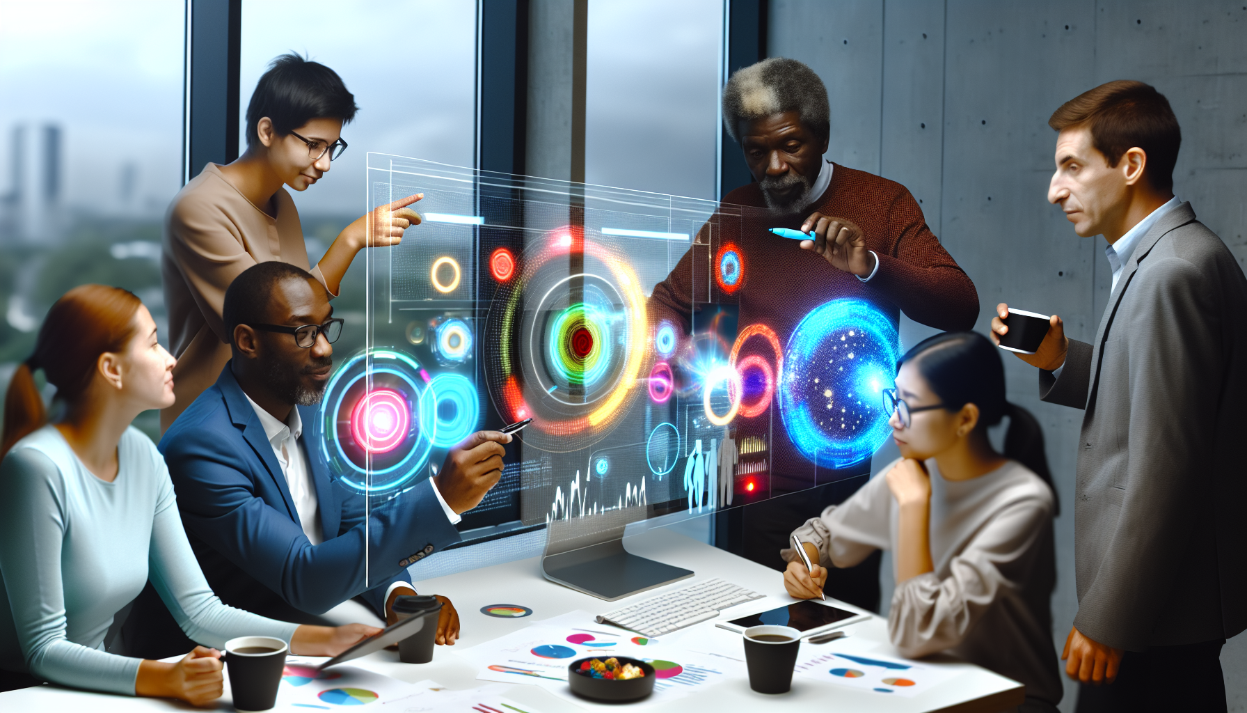 A team of data analysts collaborating on data quality management