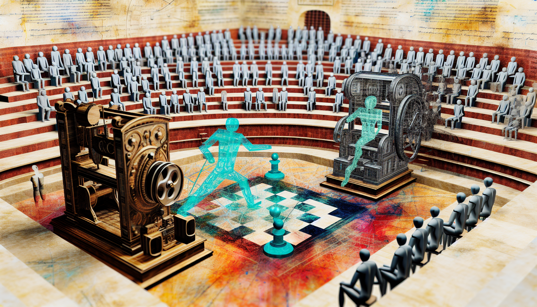 A visual representation of the legal battle between NYT and OpenAI