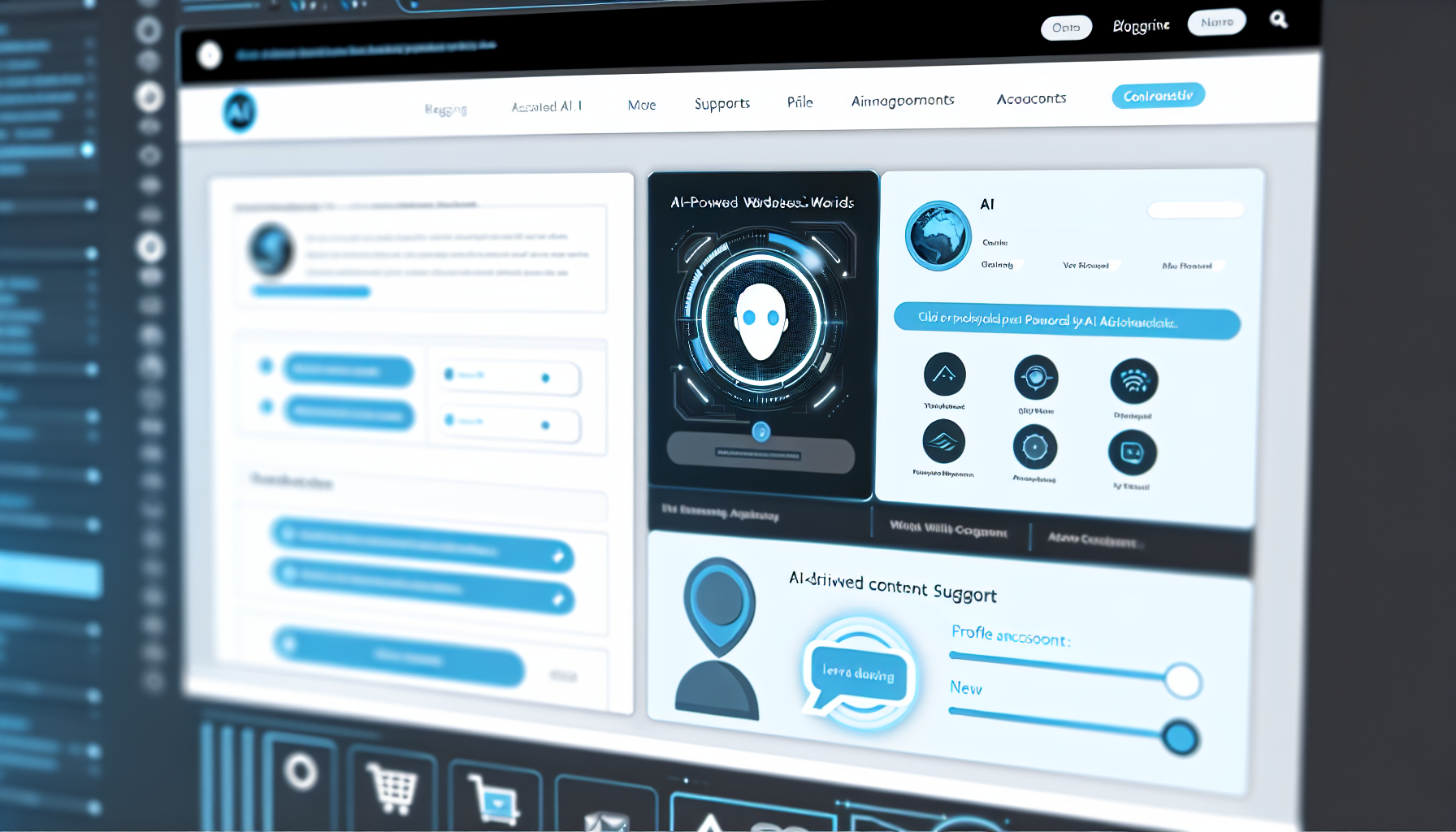 AI-powered WordPress website interface