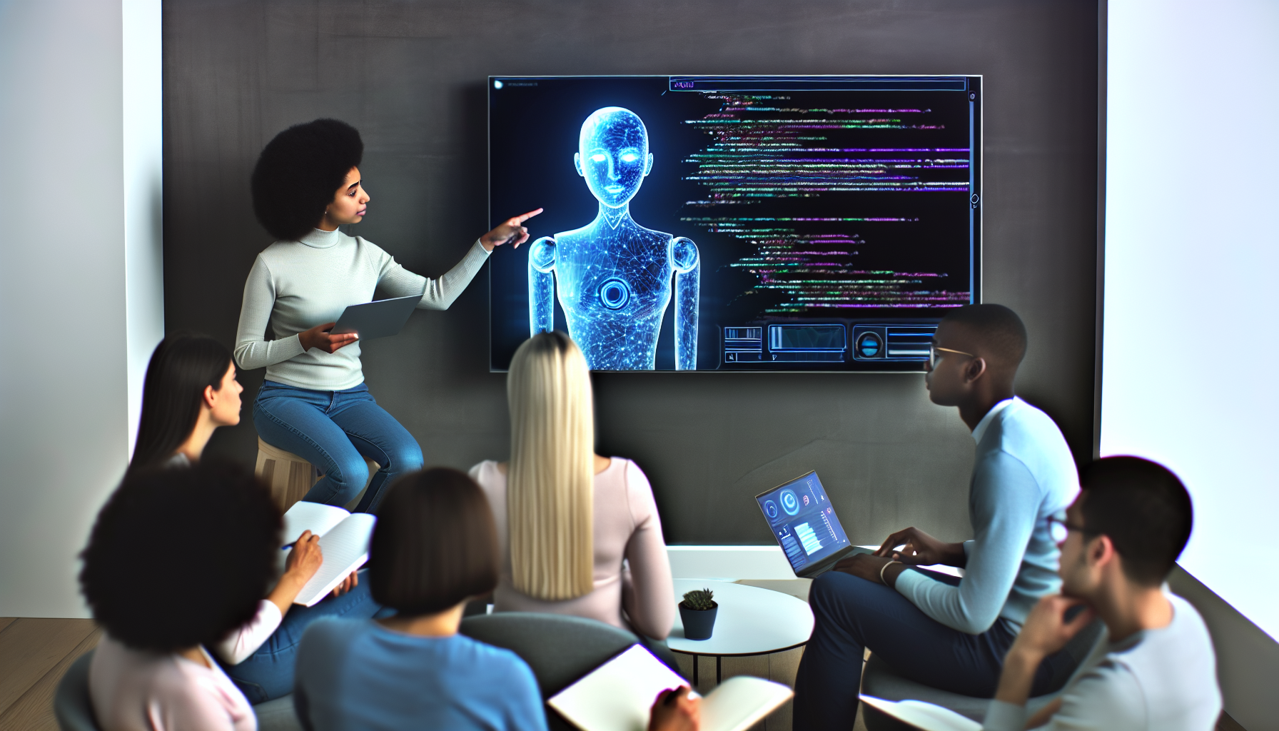 An interactive AI tutorial session