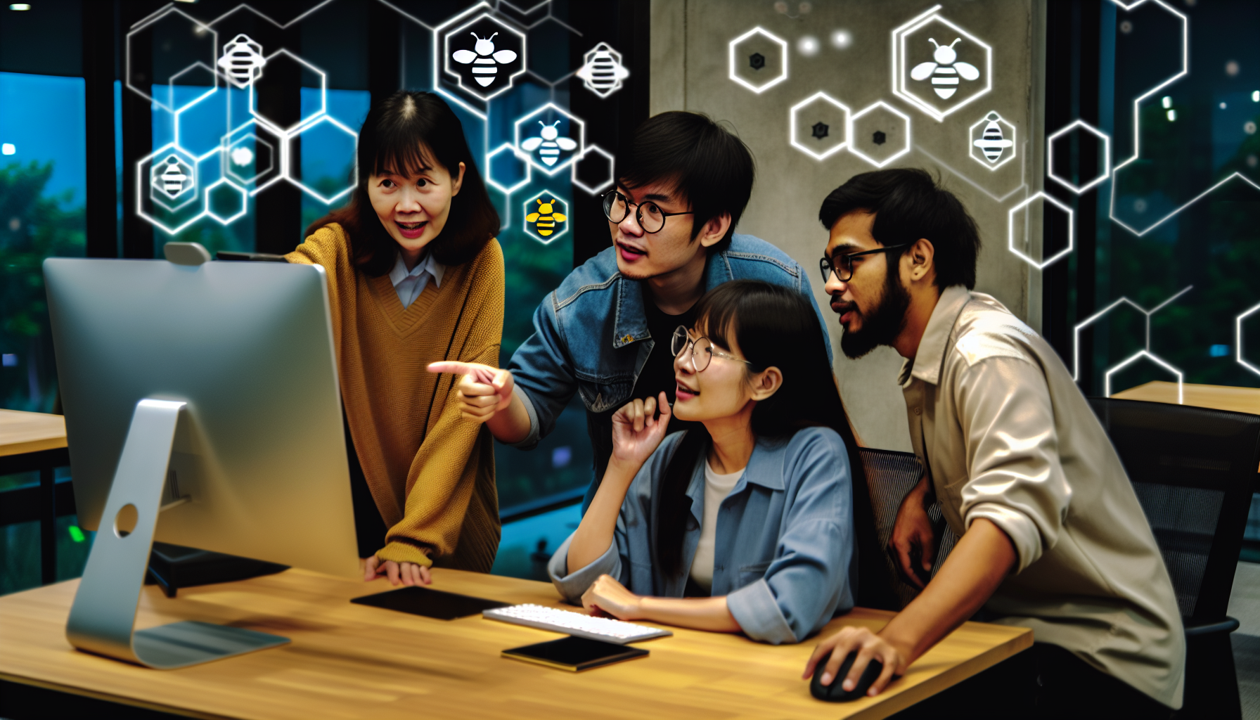 Bee Techy Team Working on a Project