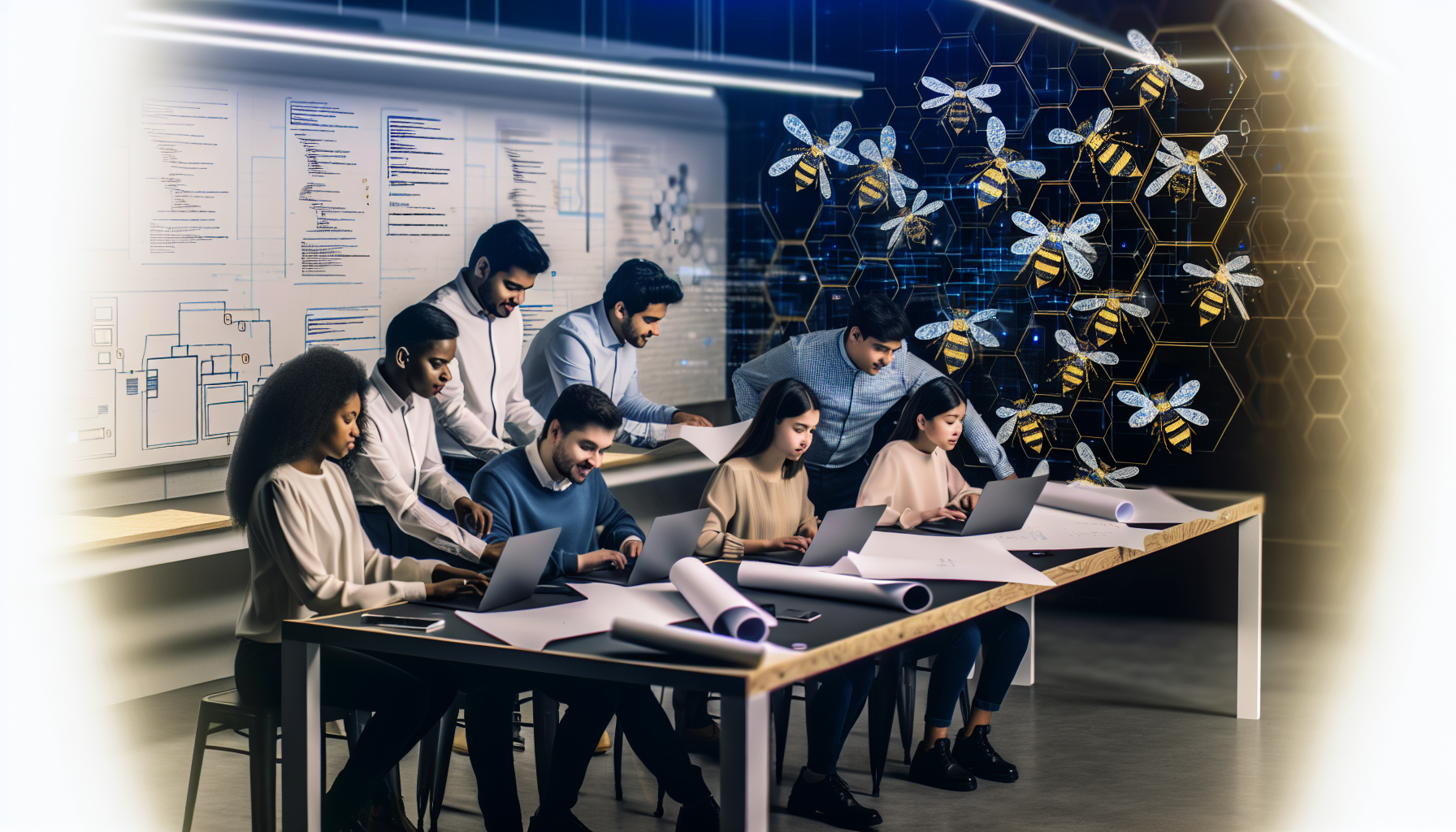 Bee Techy Team Working on Advanced AI Solutions
