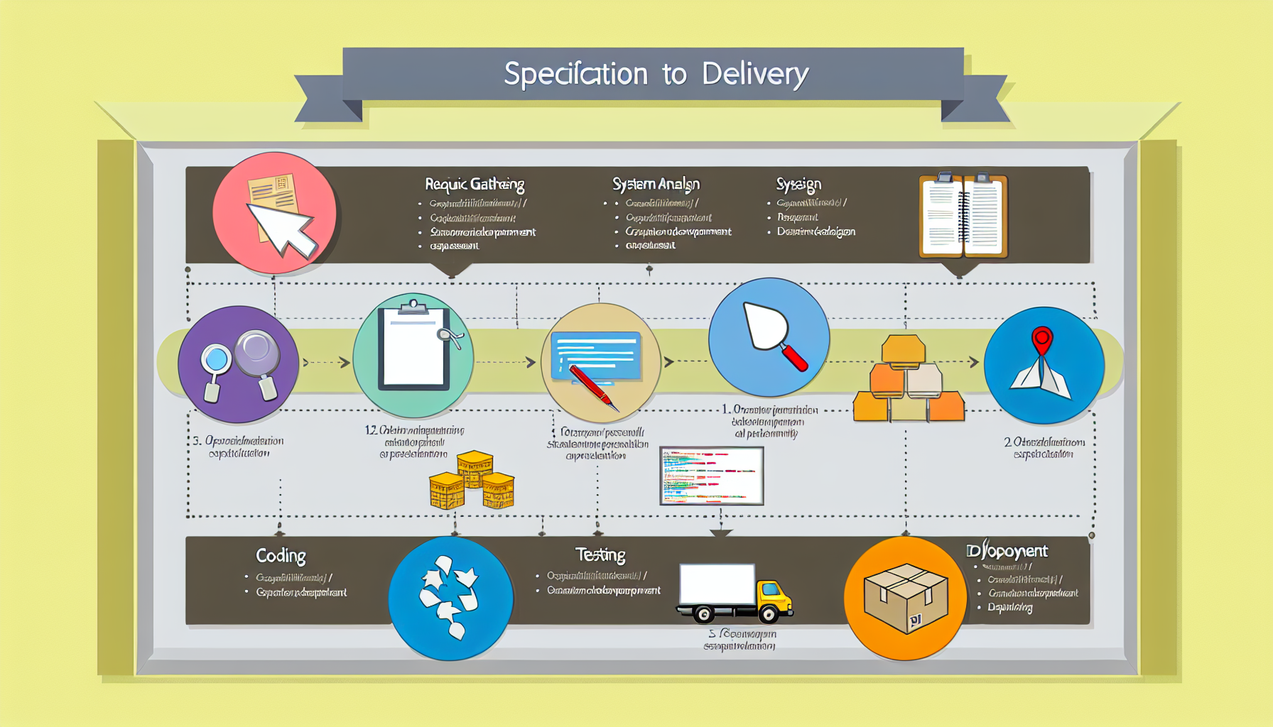 Custom Software Development Process Infographic