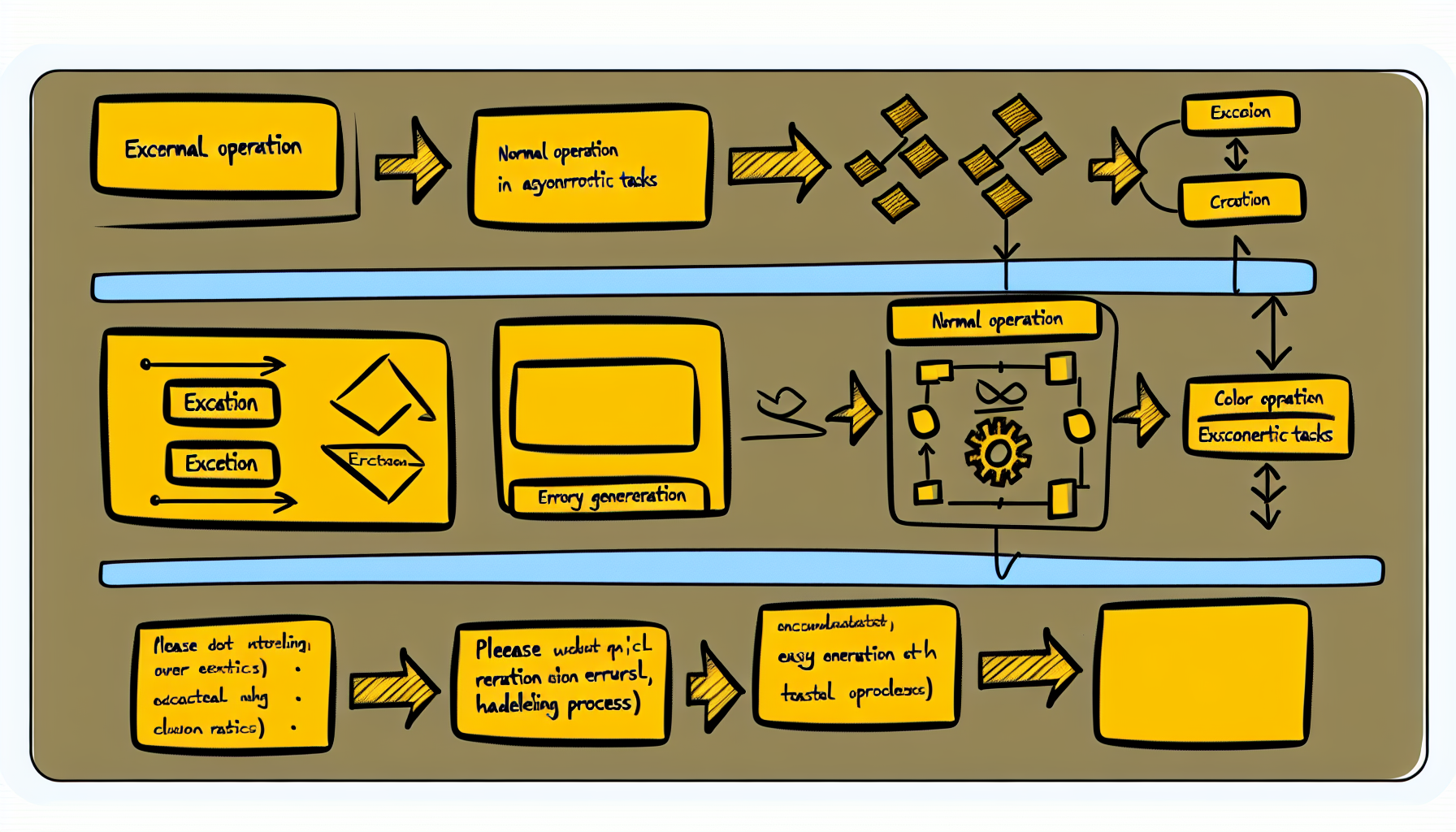 Diagram illustrating exception handling in async tasks