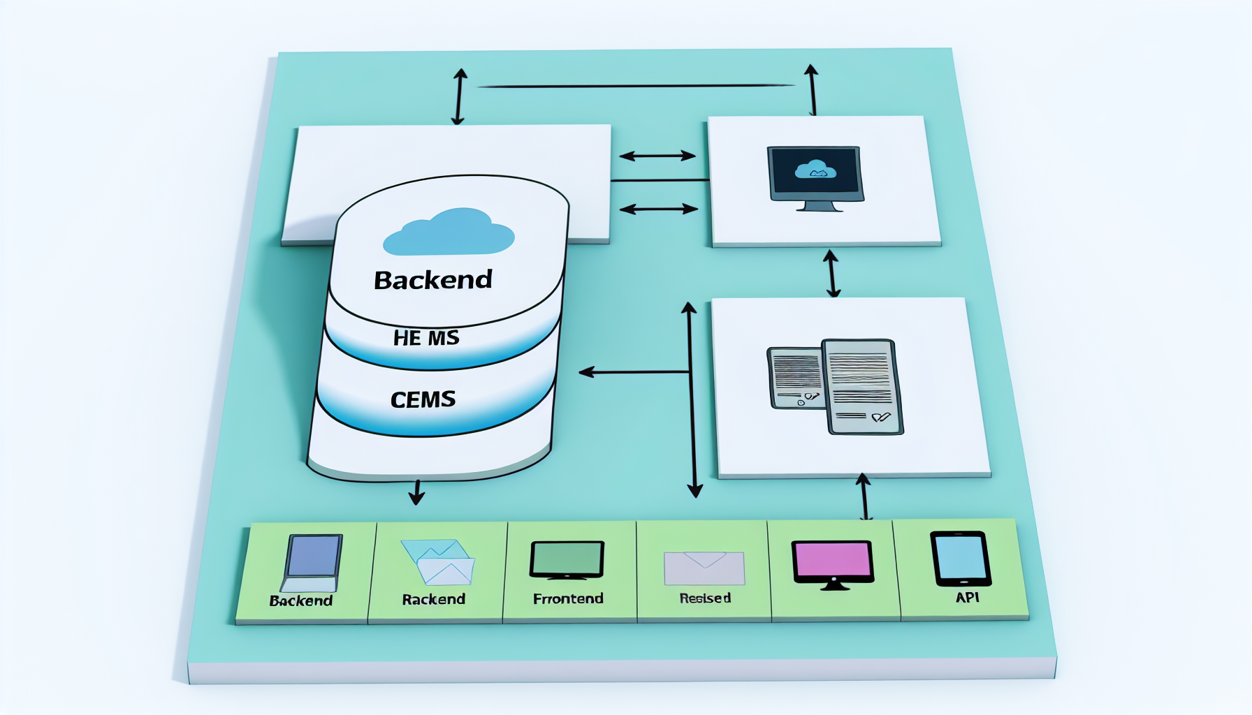 Illustration of a headless CMS architecture