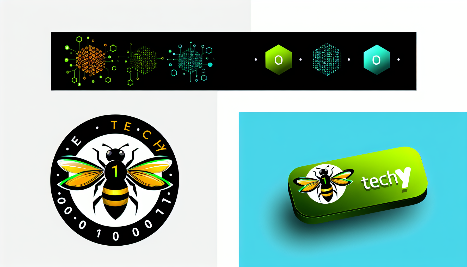 Bee Techy logo with a call-to-action button