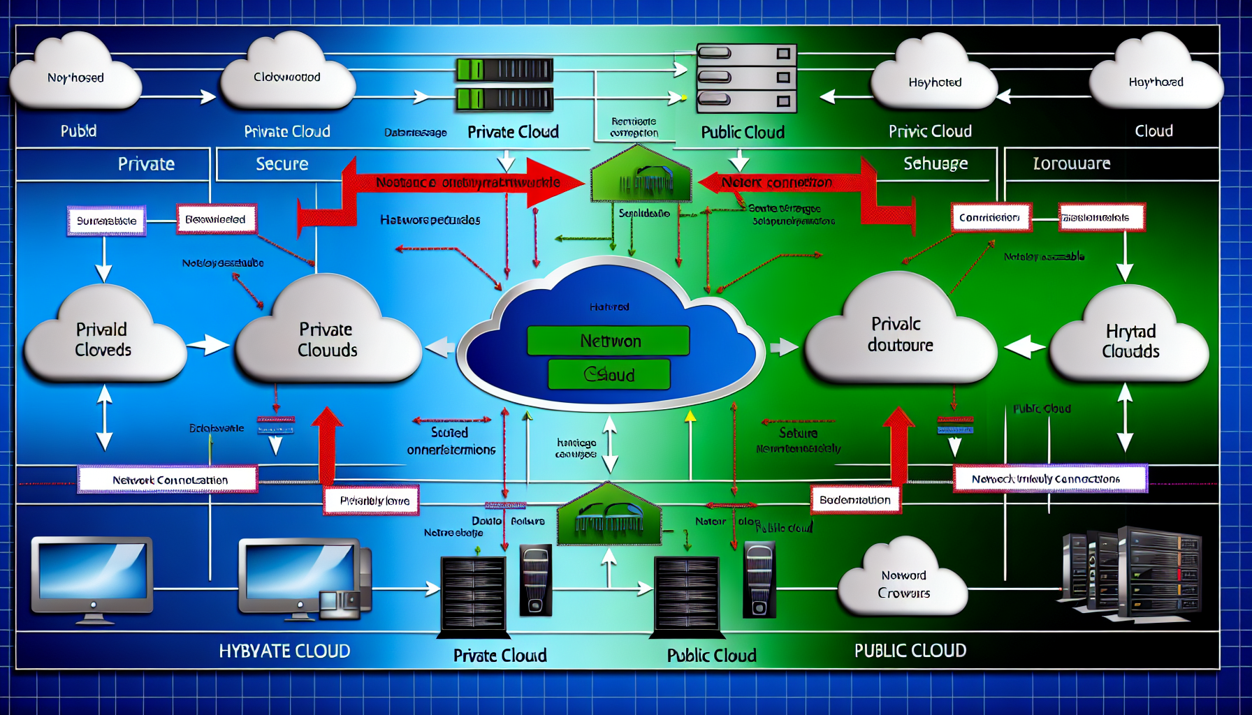 Hybrid cloud infrastructure diagram