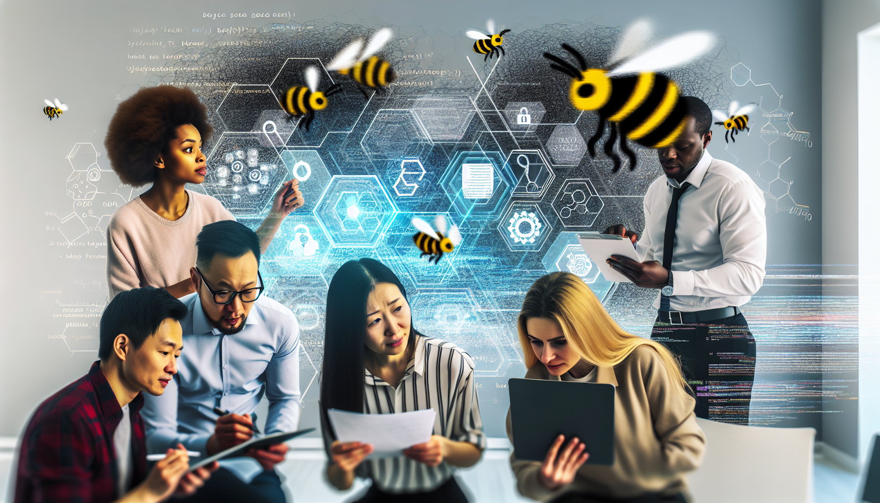 The Bee Techy team working on blockchain security solutions