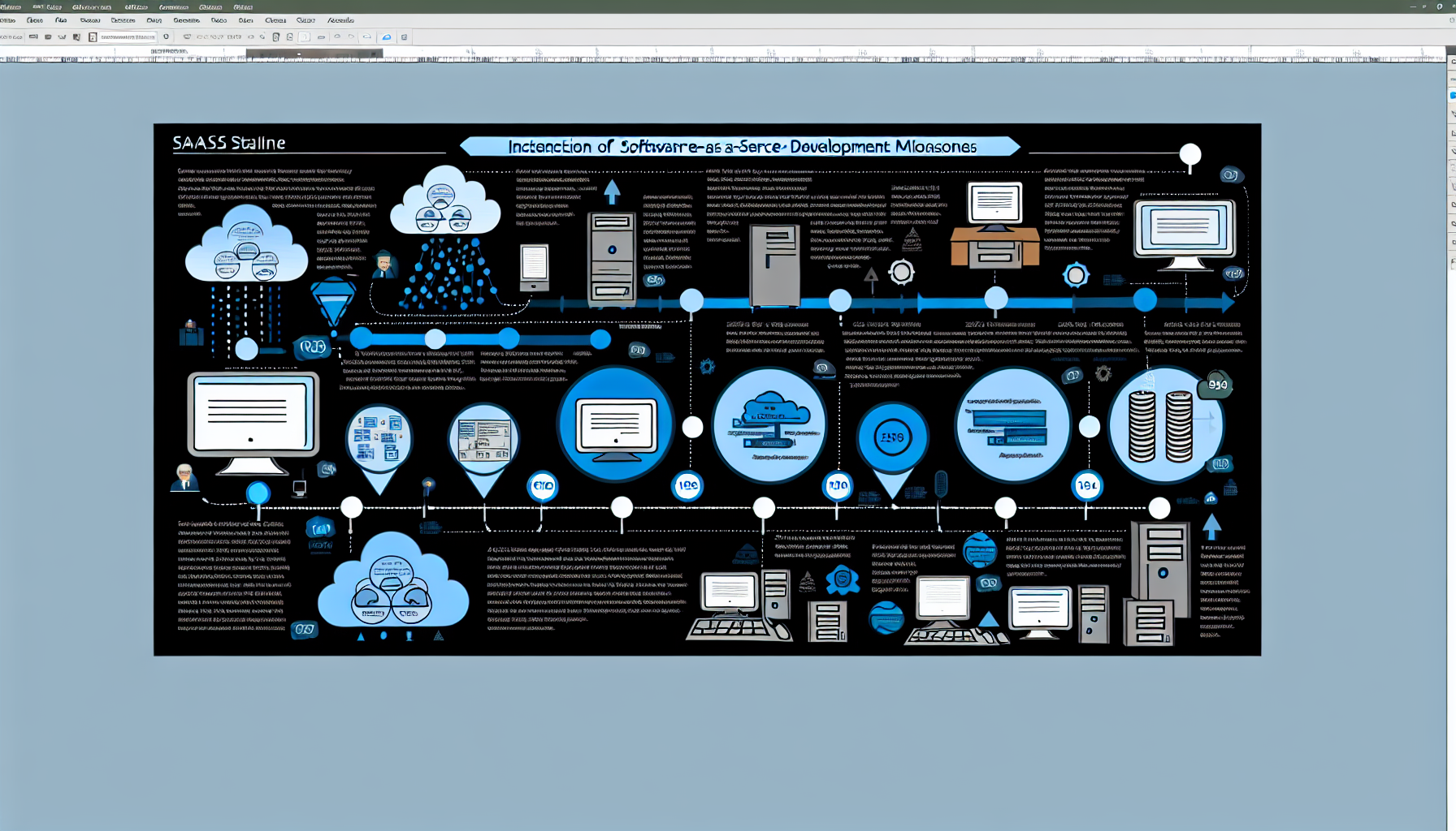 Infographic of SaaS development milestones