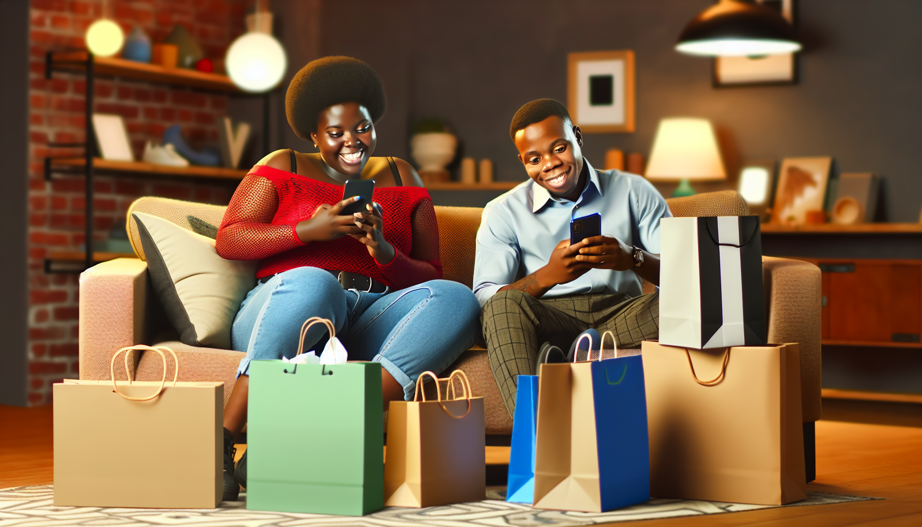 Mobile shopping illustration