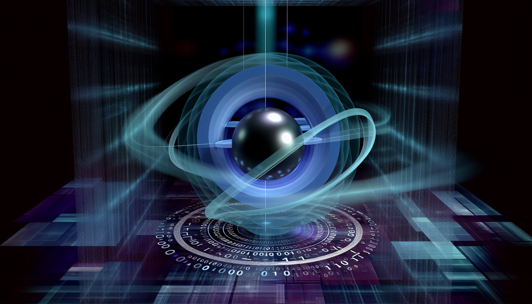 Quantum computing concept visualization