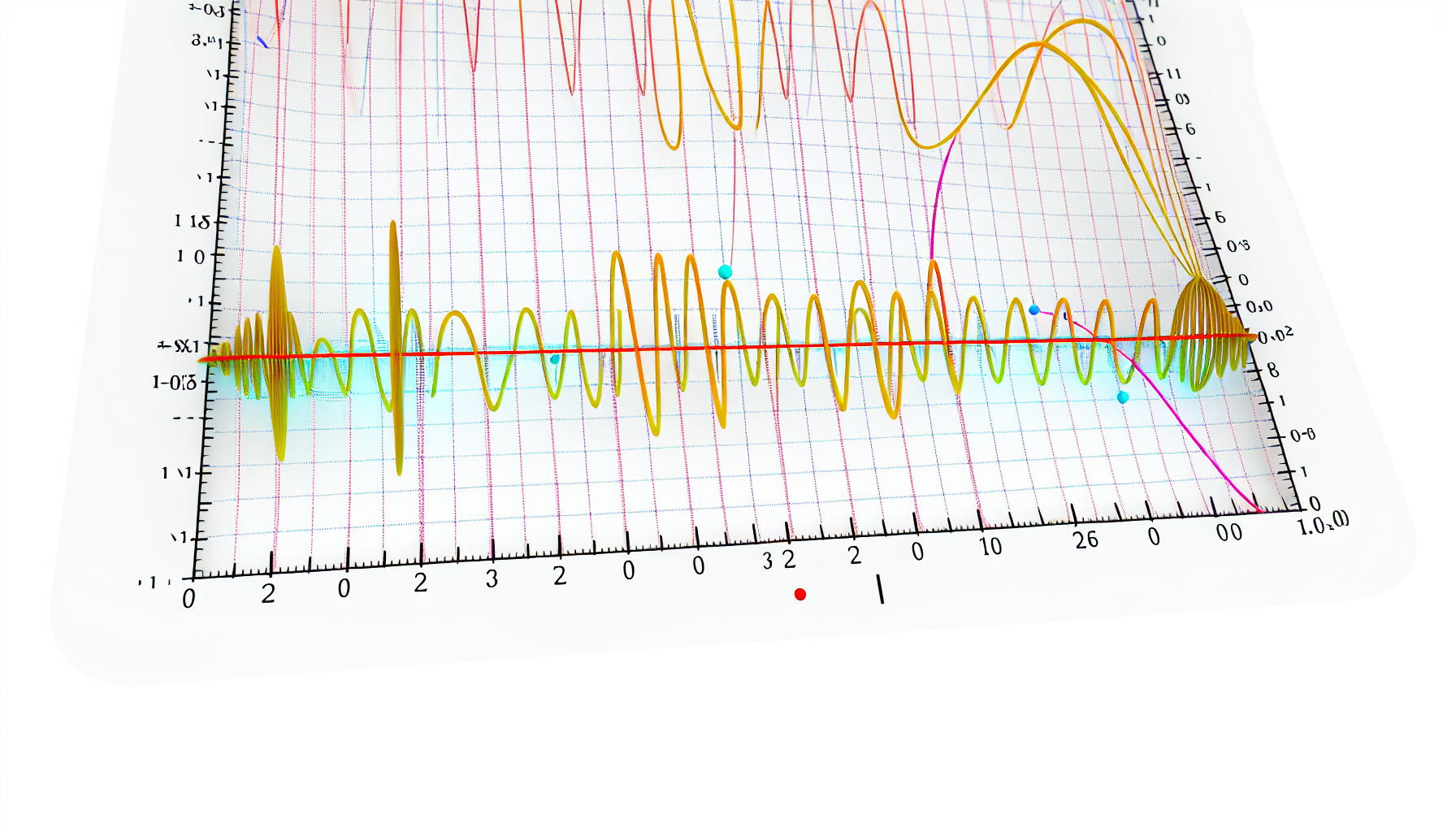 Quantum oscillations depicted in a graph