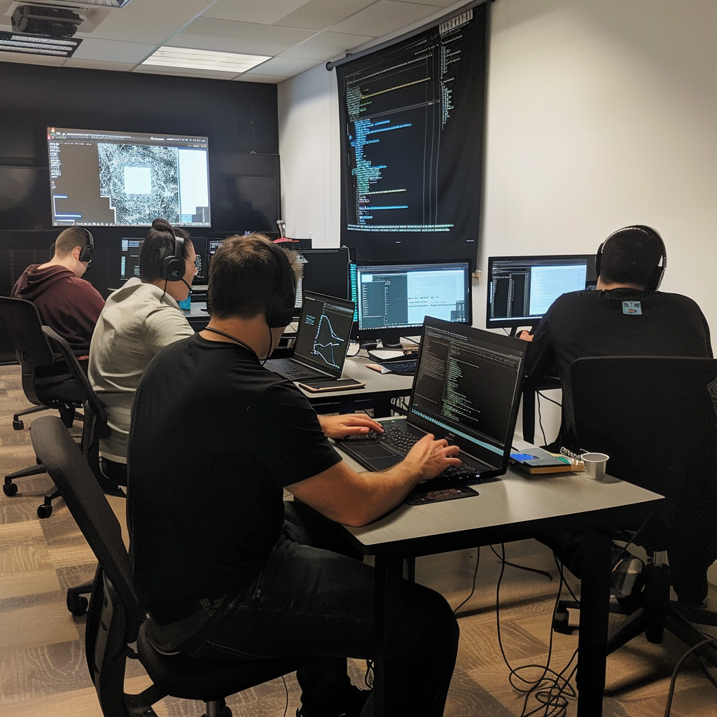 A cybersecurity training session in progress