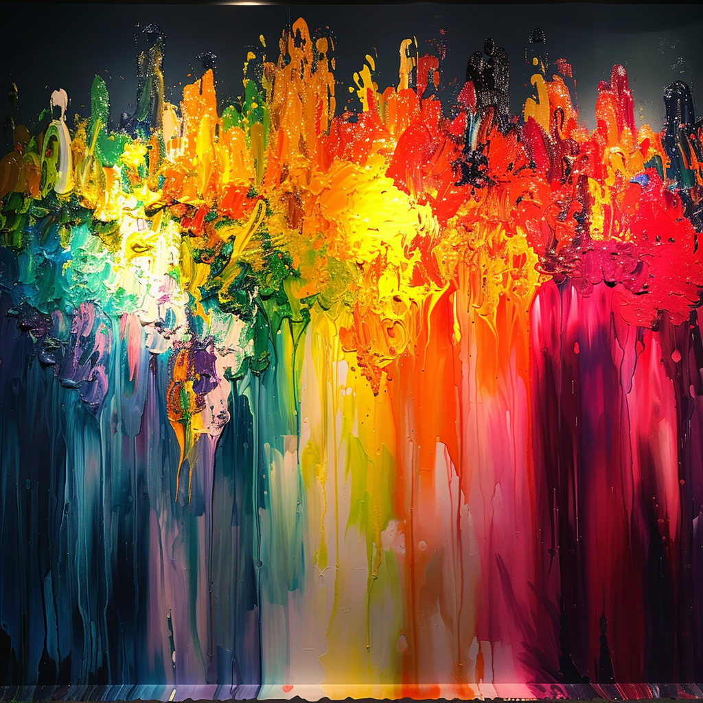 A display showcasing a wide array of colors with impeccable vibrancy and clarity