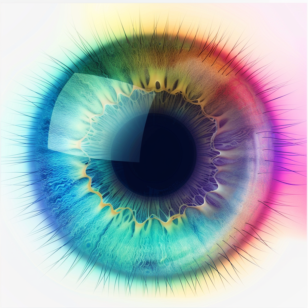 Diagram showing the spectrum of colors the human eye can perceive