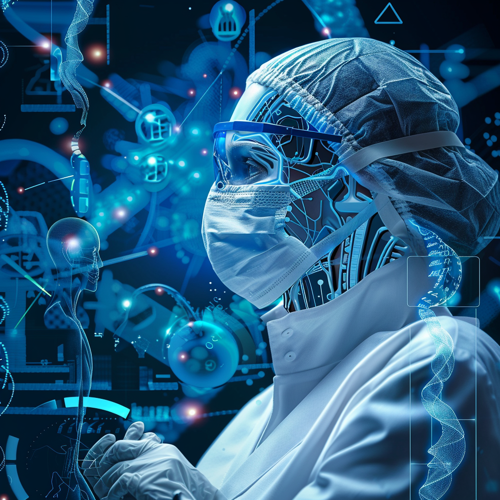 Futuristic AI technology in healthcare