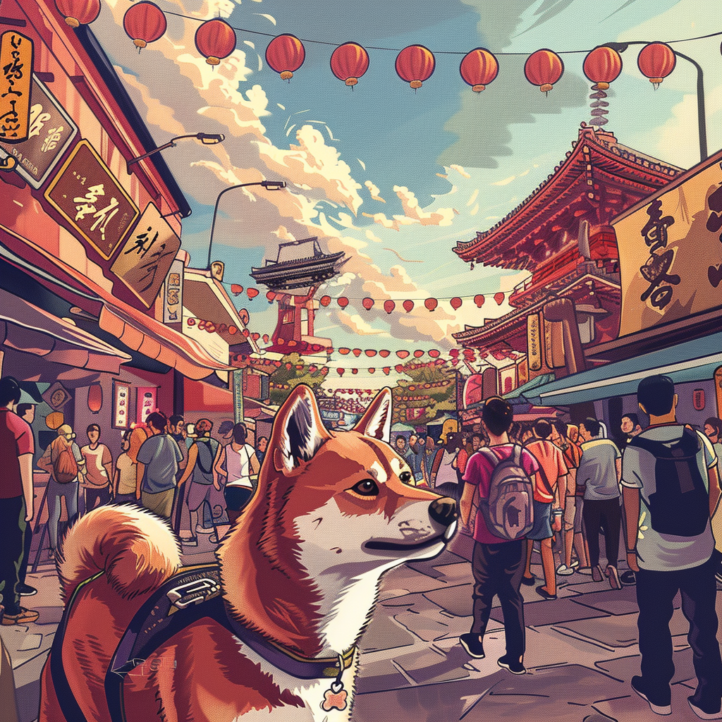 Illustration of Shiba Inu community events and economic impact in Los Angeles