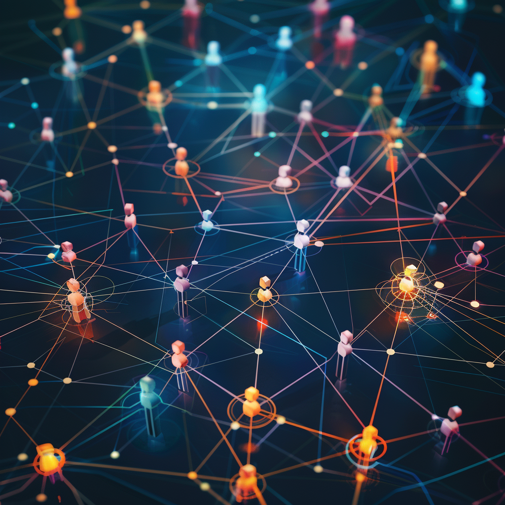A visual representation of community collaboration in AI