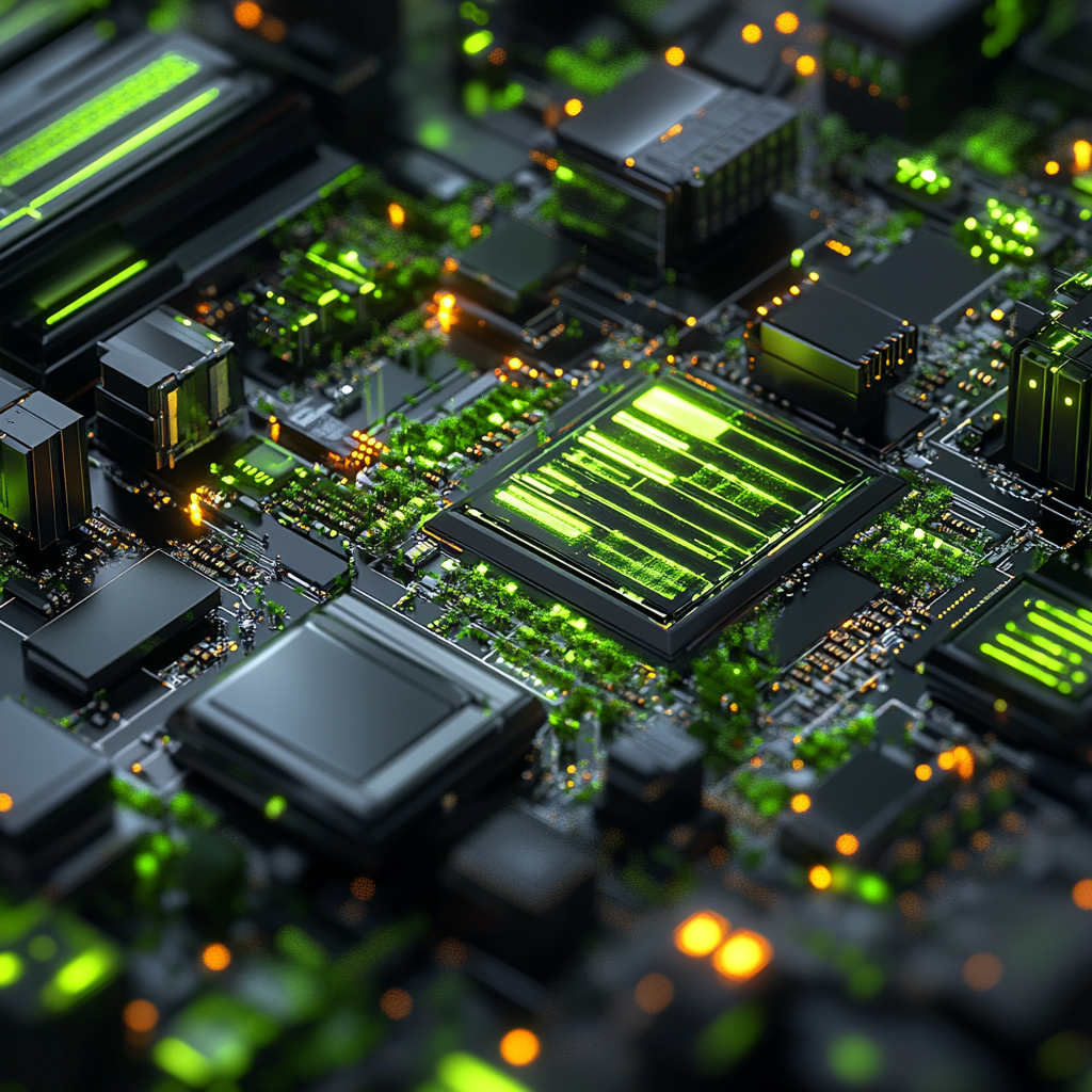 NVIDIA Blackwell visualizes key concepts from "Future-Proofing Enterprise Software:" with innovative tech elements.