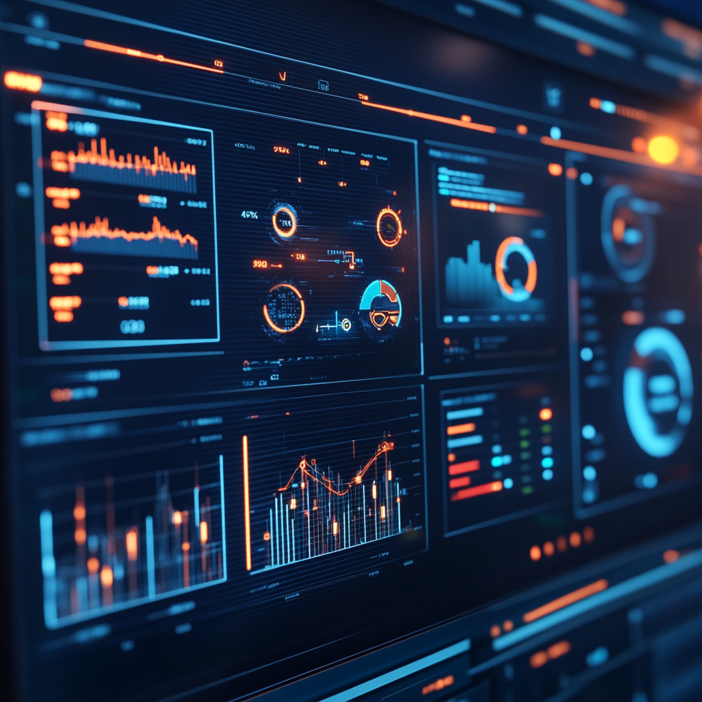 Digital dashboard with real-time traffic data and AI analytics, emphasizing Navigating the Autonomous vehicle systems.