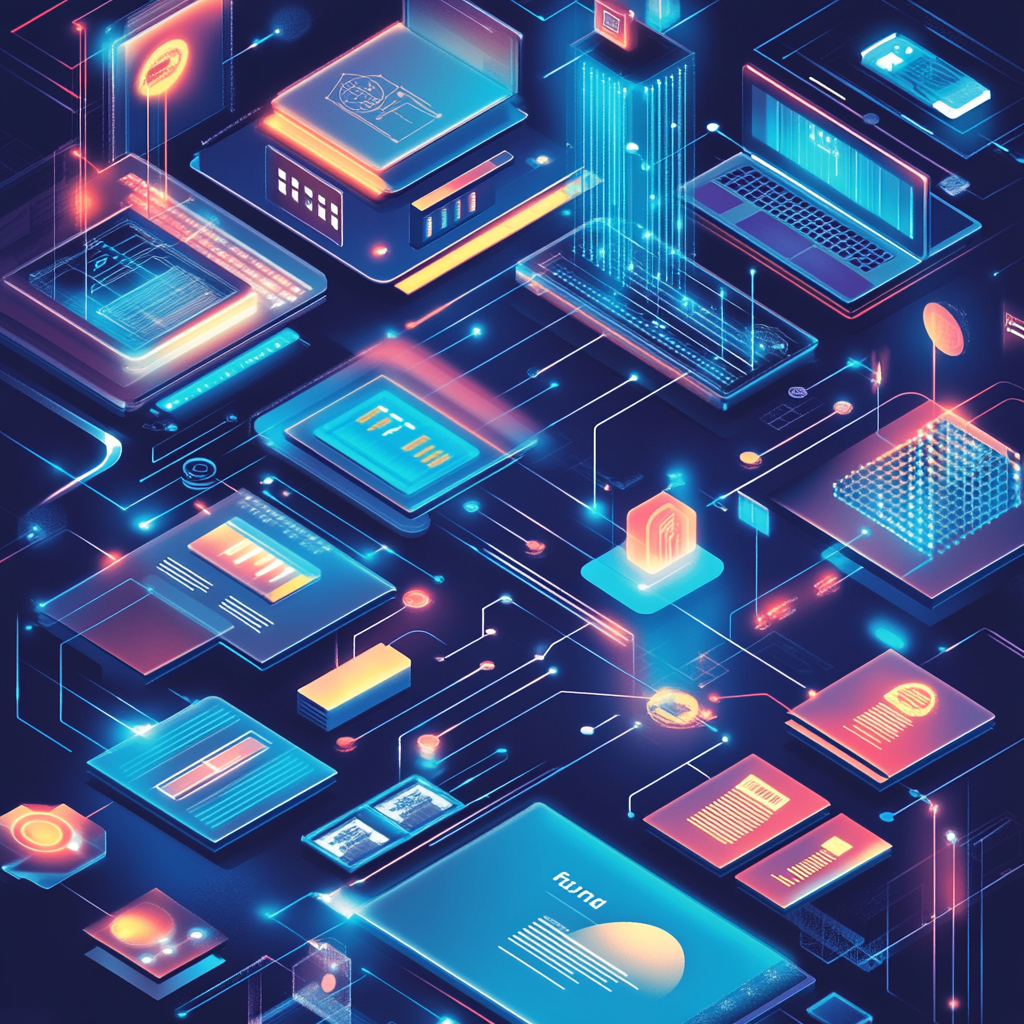 Software integration in business infrastructure highlighting "From Breach to" security solutions and data flow.